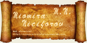 Miomira Nićiforov vizit kartica